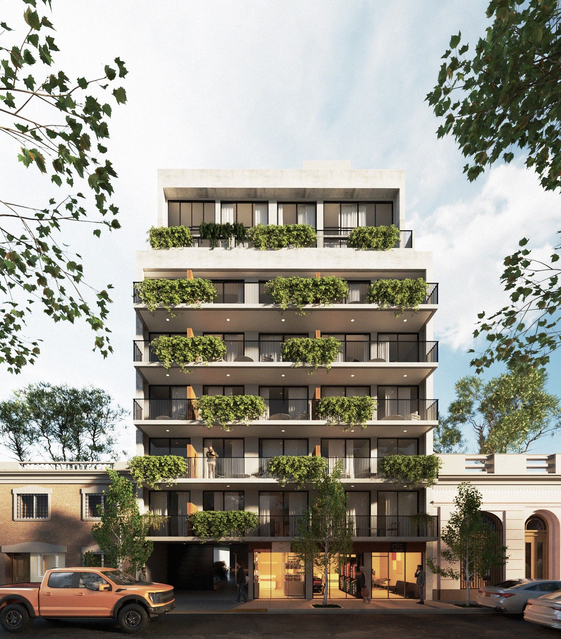 EVO Belgrano 4063 — render de fachada
