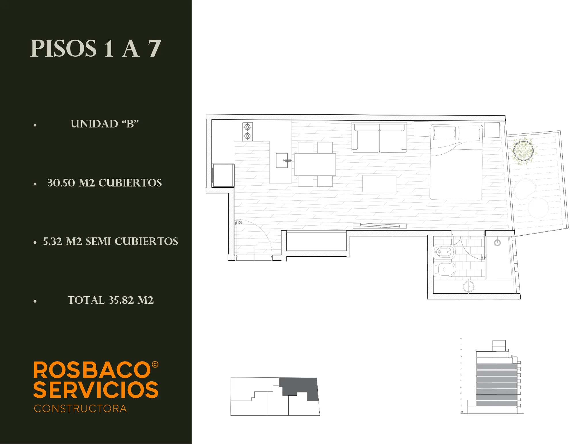 EVO Mitre 4191 · Pisos 1 a 7 · Unidad B
