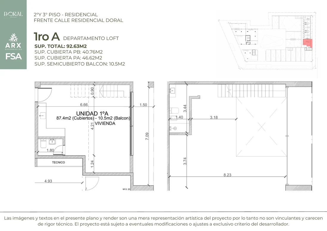 Plano Loft 1°A