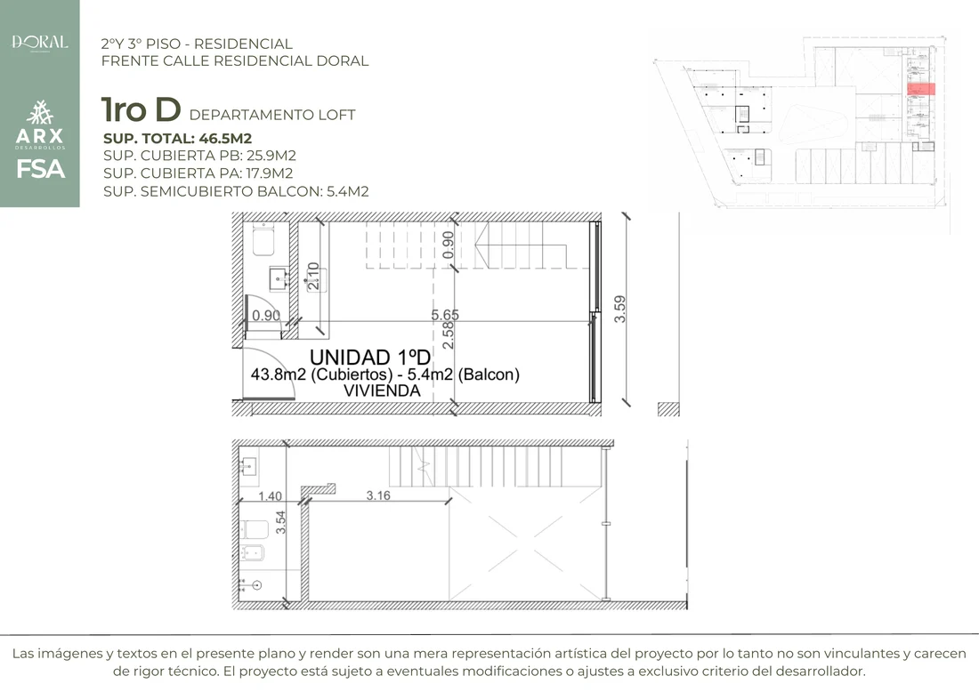 Plano Loft 1°D