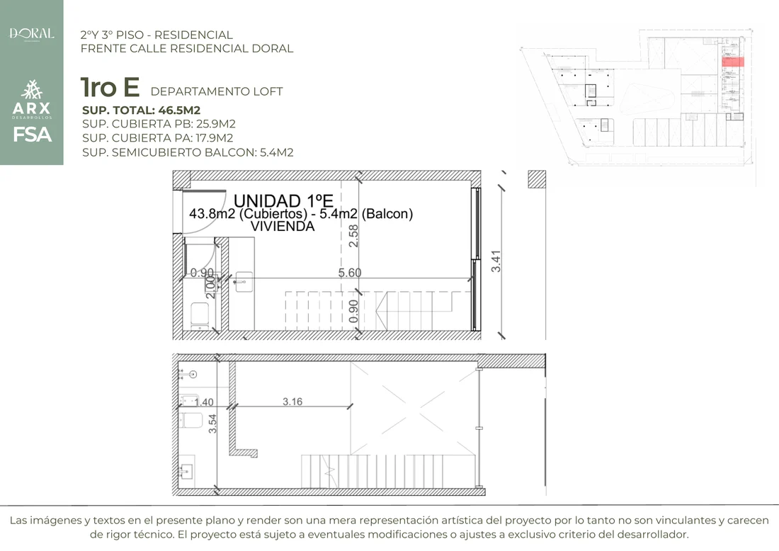 Plano Loft 1°E